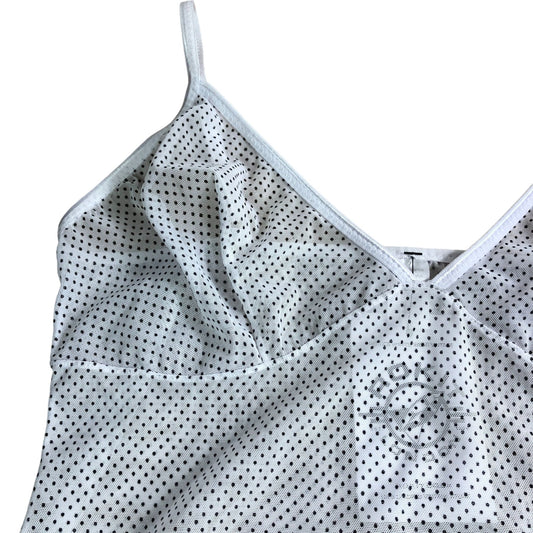Rokit Camisole Women's White Polka Dot Lingerie Adjustable Straps One Size