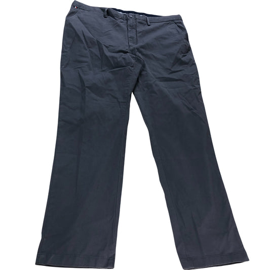 Tommy Hilfiger Denton Grey Chino Stretch Straight Fit Trousers 38" Waist