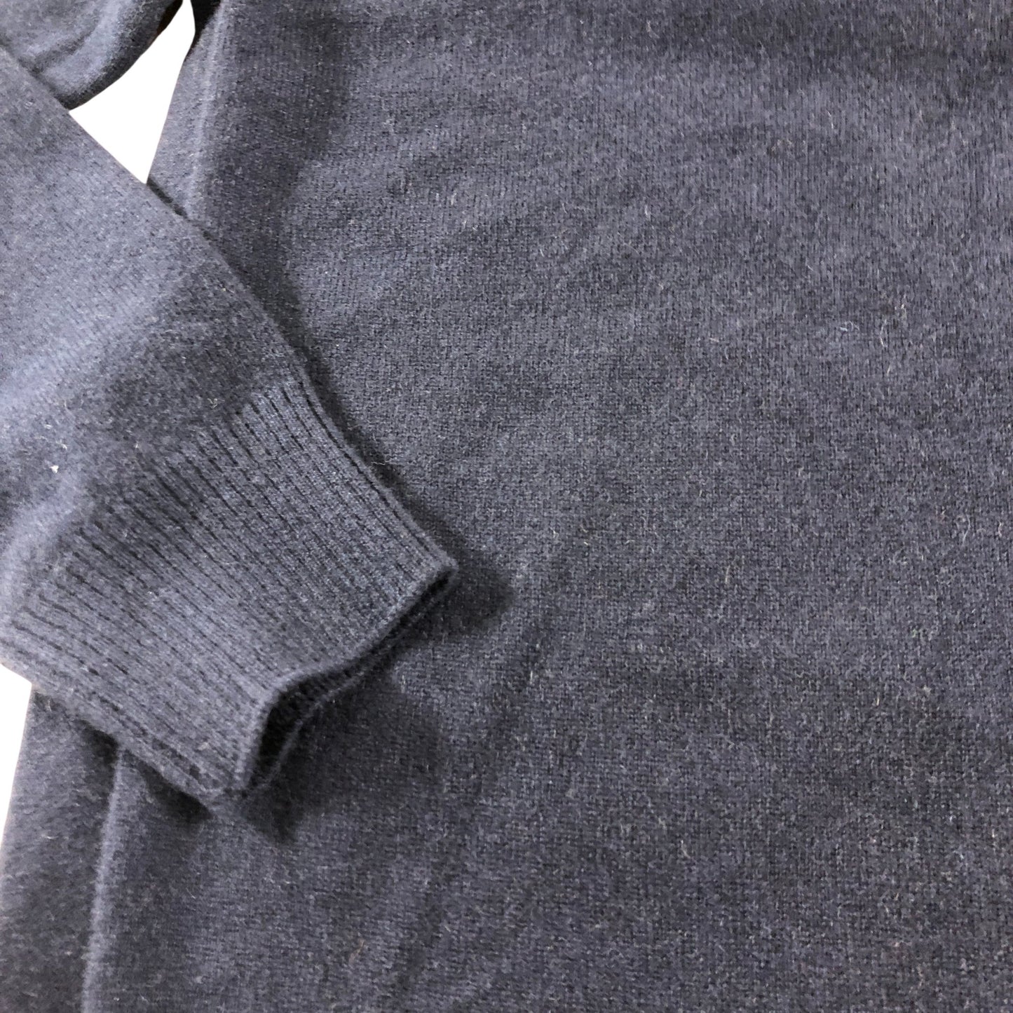 Pure Cashmere Navy Half Zip Sweater - Size Medium