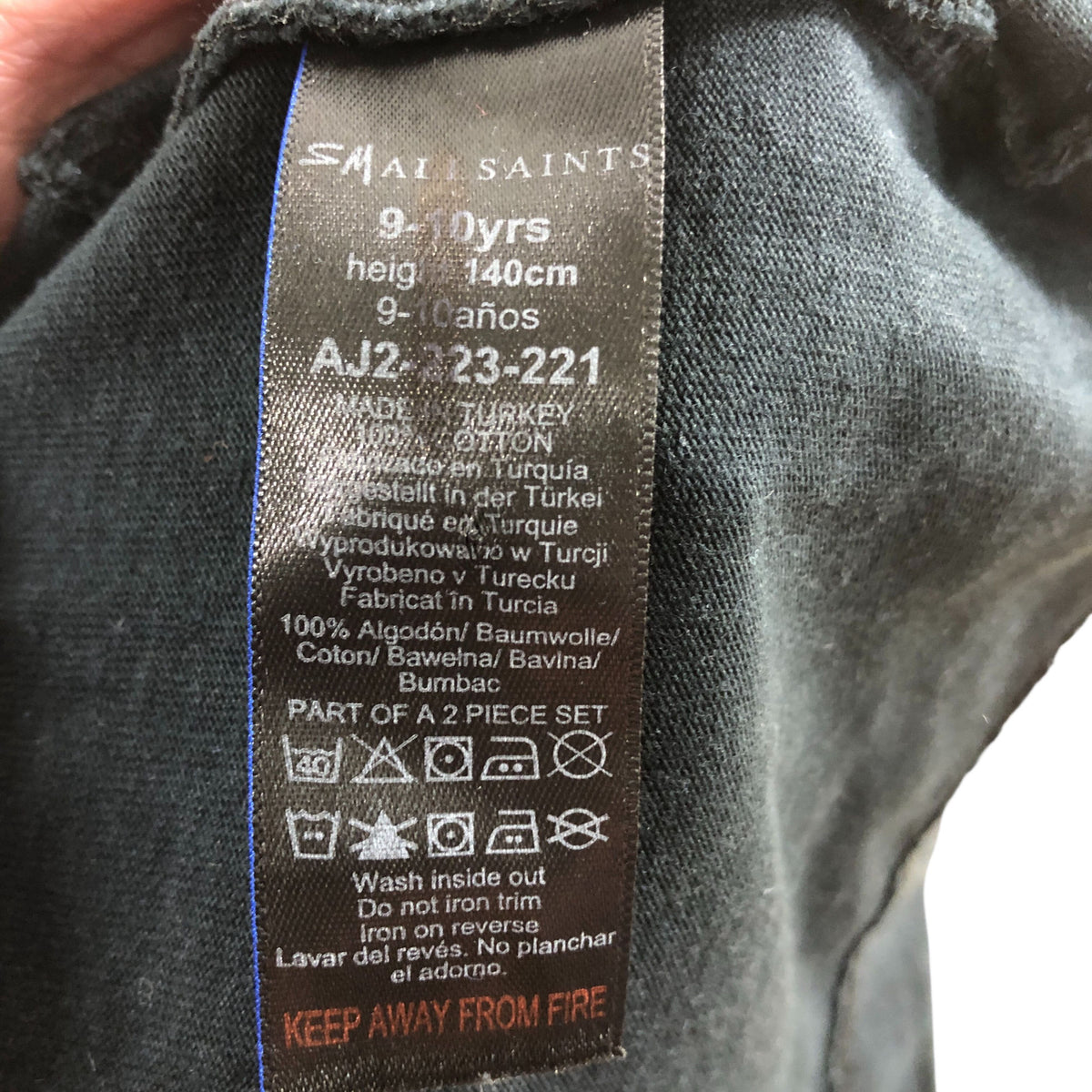 All Saints Black T-Shirt Size 9-10 Years Graphic