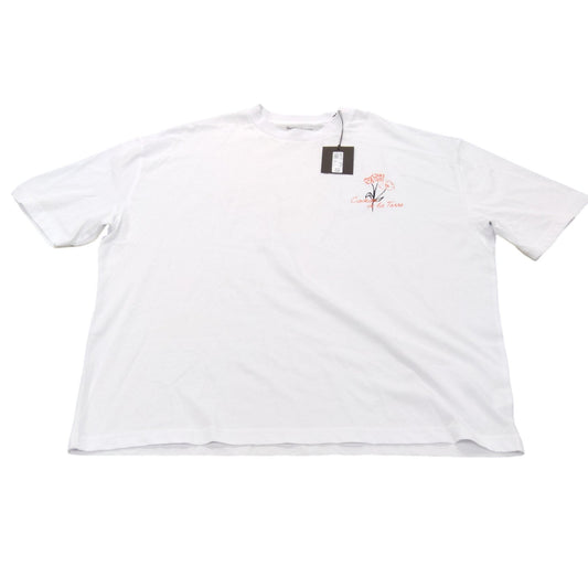 River Island White T-Shirt XL Men's Casual Floral Print Short Sleeve Top