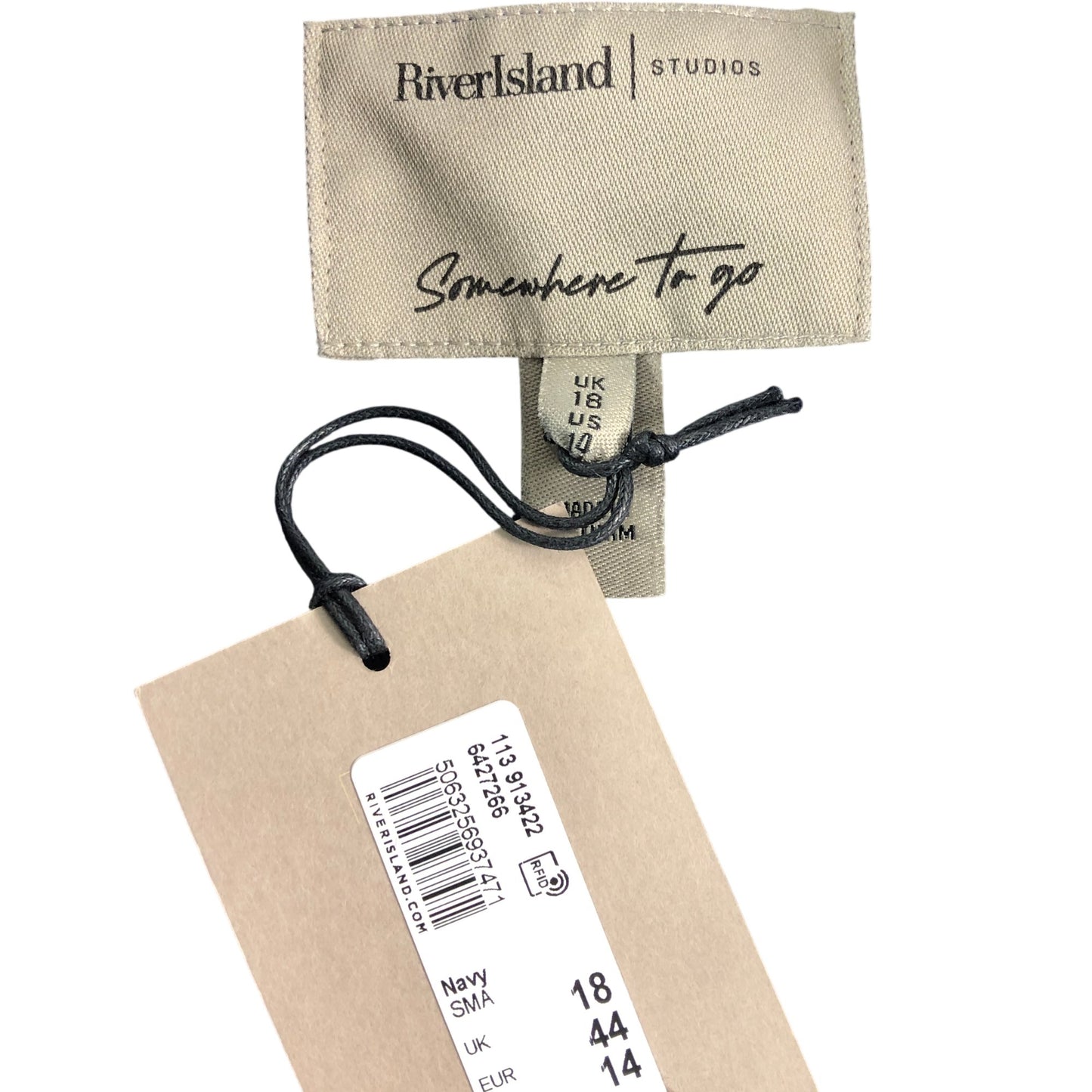 River Island Blazer UK18 Women's Navy Long Sleeve Smart Jacket