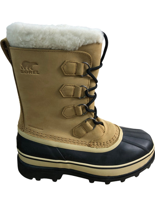 SOREL Caribou WP Women's Insulated Waterproof Boots Size UK6Tan Black
