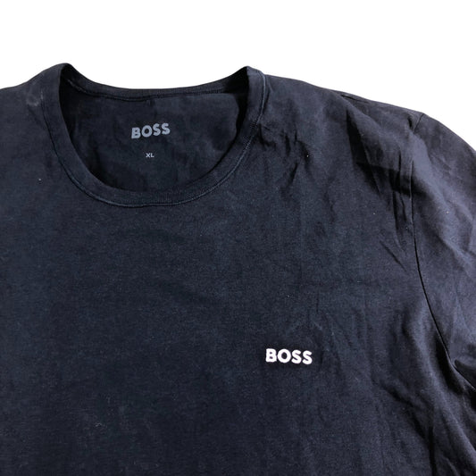 Hugo Boss T-Shirt XL Men's Navy Casual Cotton Logo Print Short Sleeve Top