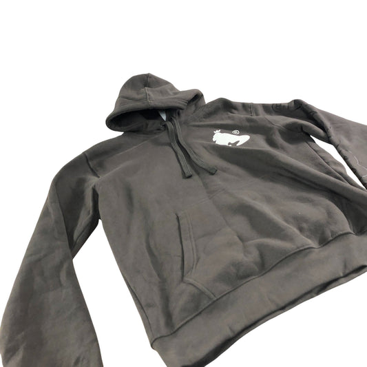 Money Hoodie Men’s Pullover Sweatshirt Grey Cotton Blend Large