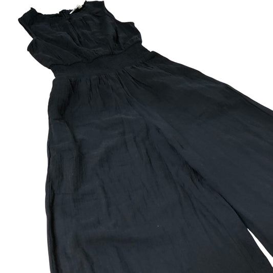 Boden Black Jumpsuit Women's Cotton Wide Leg Sleeveless Summer Outfit UK8