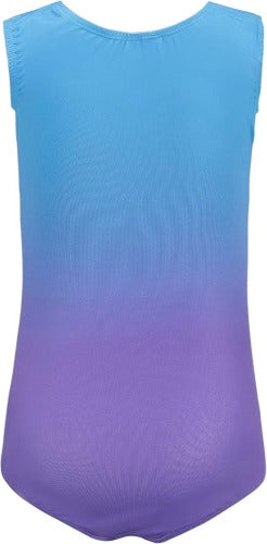 Sinoeem Leotard Size 12 Years Girls Dance Costume Blue Purple Gradient