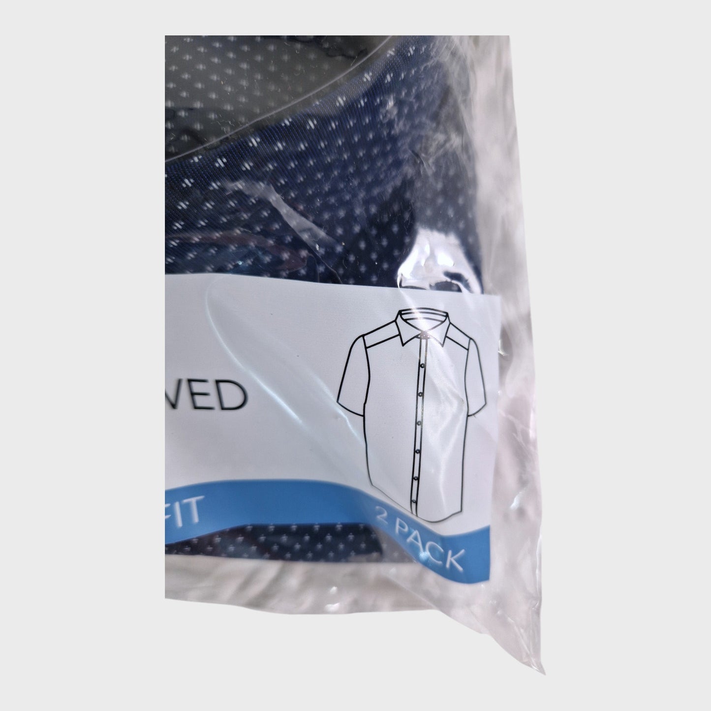 Short Sleeved Shirts Regular Fit Men's 2 Pack Easy Iron