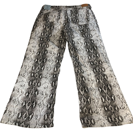 River Island Snake Print Trousers Women's Casual Wide Leg Style UK16