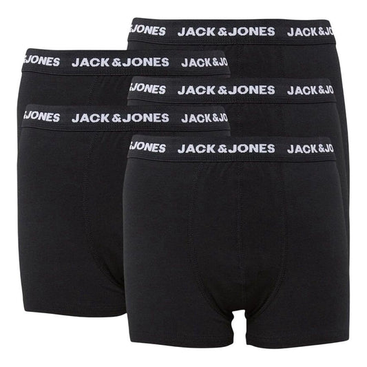 Jack & Jones 5 Pack Trunks Junior Black 12 Years