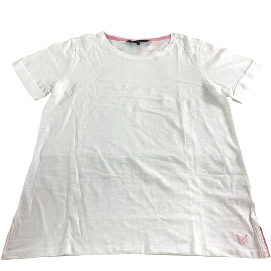 Crew Clothing Company T Shirt Size 12 Women's Short Sleeve Cotton White