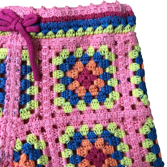 Marc Jacobs Girls Crochet Shorts 6 Years Colourful Granny Square Design