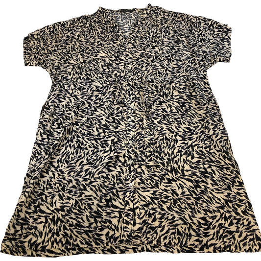 Soaked In Luxury SLarowe Dress SS Women's Beige Black XL