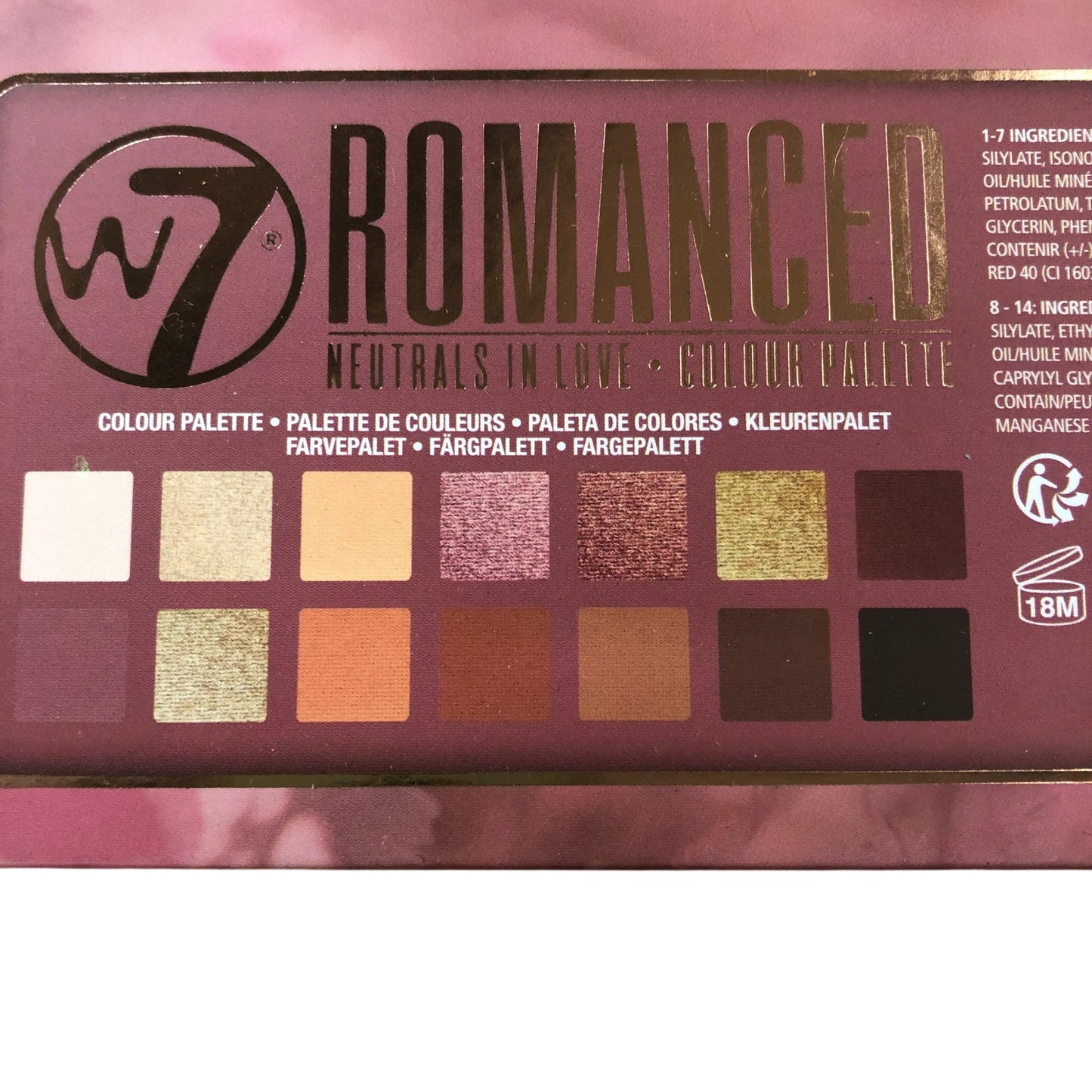 W7 Romanced Neutrals In Love Colour Palette 11 Shades Eye Shadow Makeup