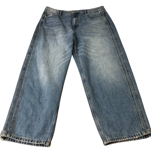 Branded Light Blue Jeans UK16 Women's High Waist Straight Leg Cotton