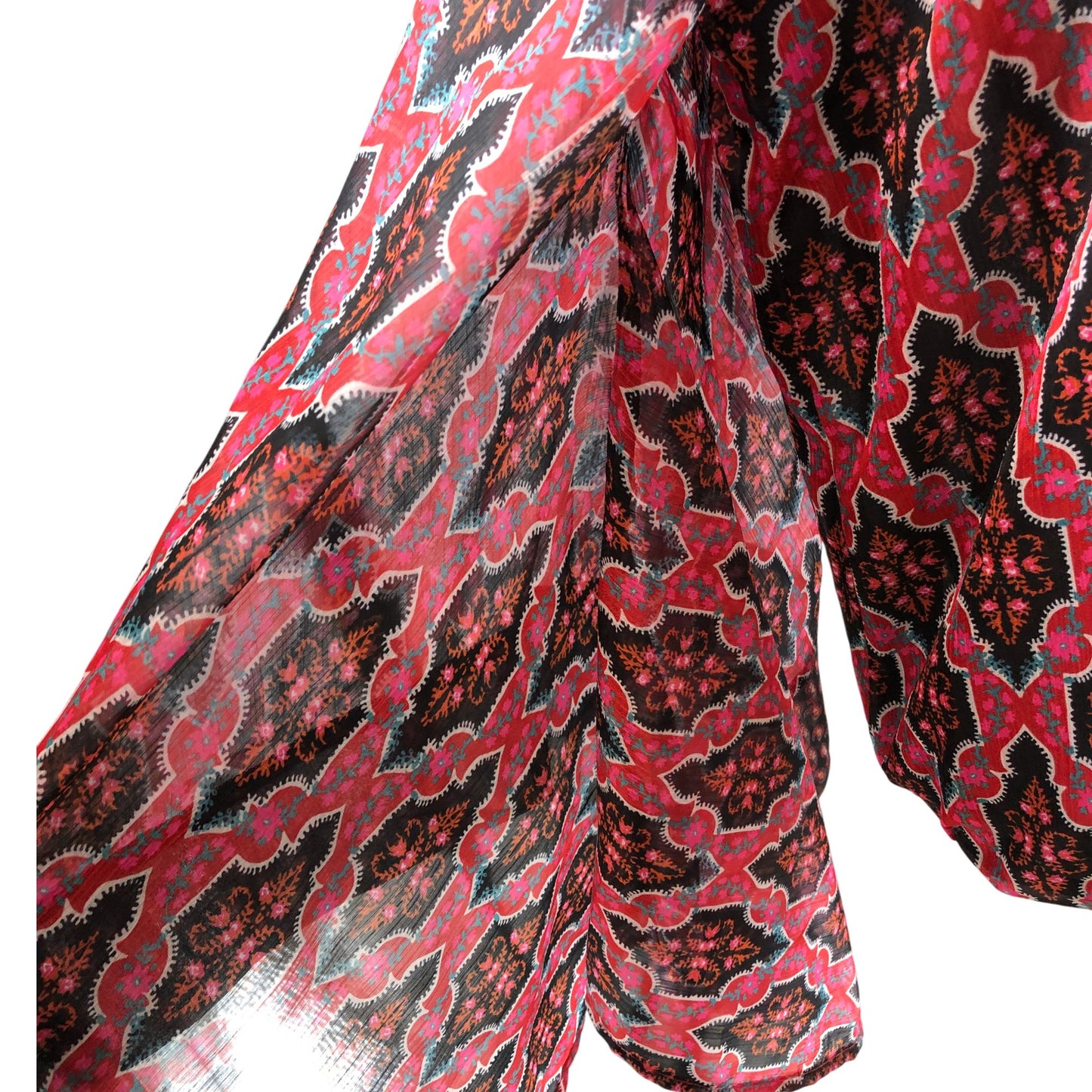 Elegant One Shoulder Top Women's Fashion Blouse Size 16 Multi Colour Print