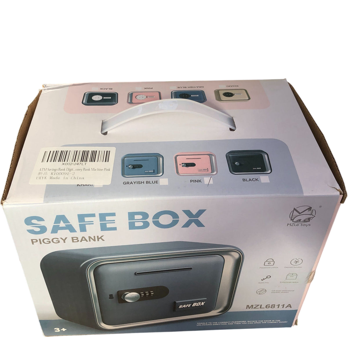 Safe Box Piggy Bank Password Unlock Pink