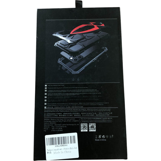 LUPHIE Metal Rosdster Phone Case For iPhone 16 Pro Max Black Red Fast & Furious