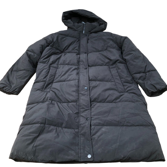 Women's Puffer Jacket Black Casual Warm Winter Coat UK16