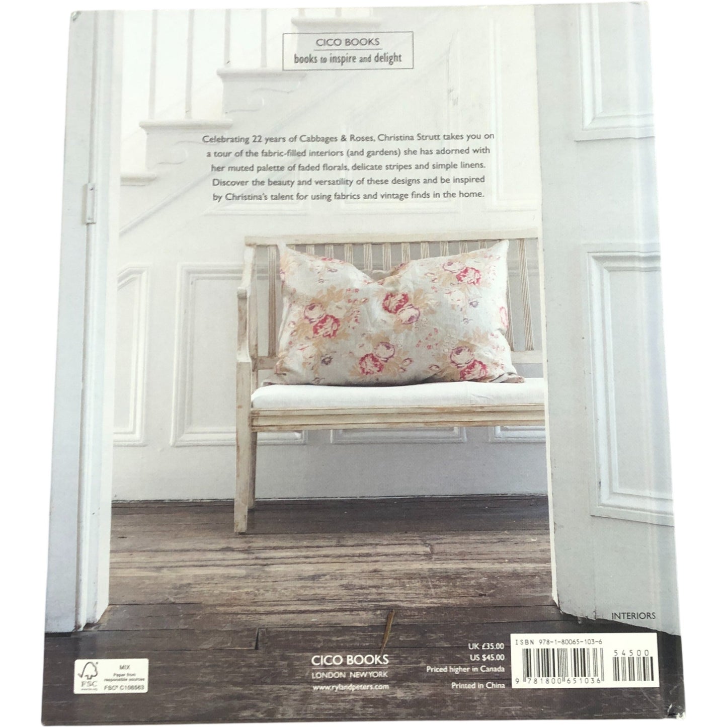 A Life In Fabric Cabbages And Roses Christina Strutt Home Décor Book