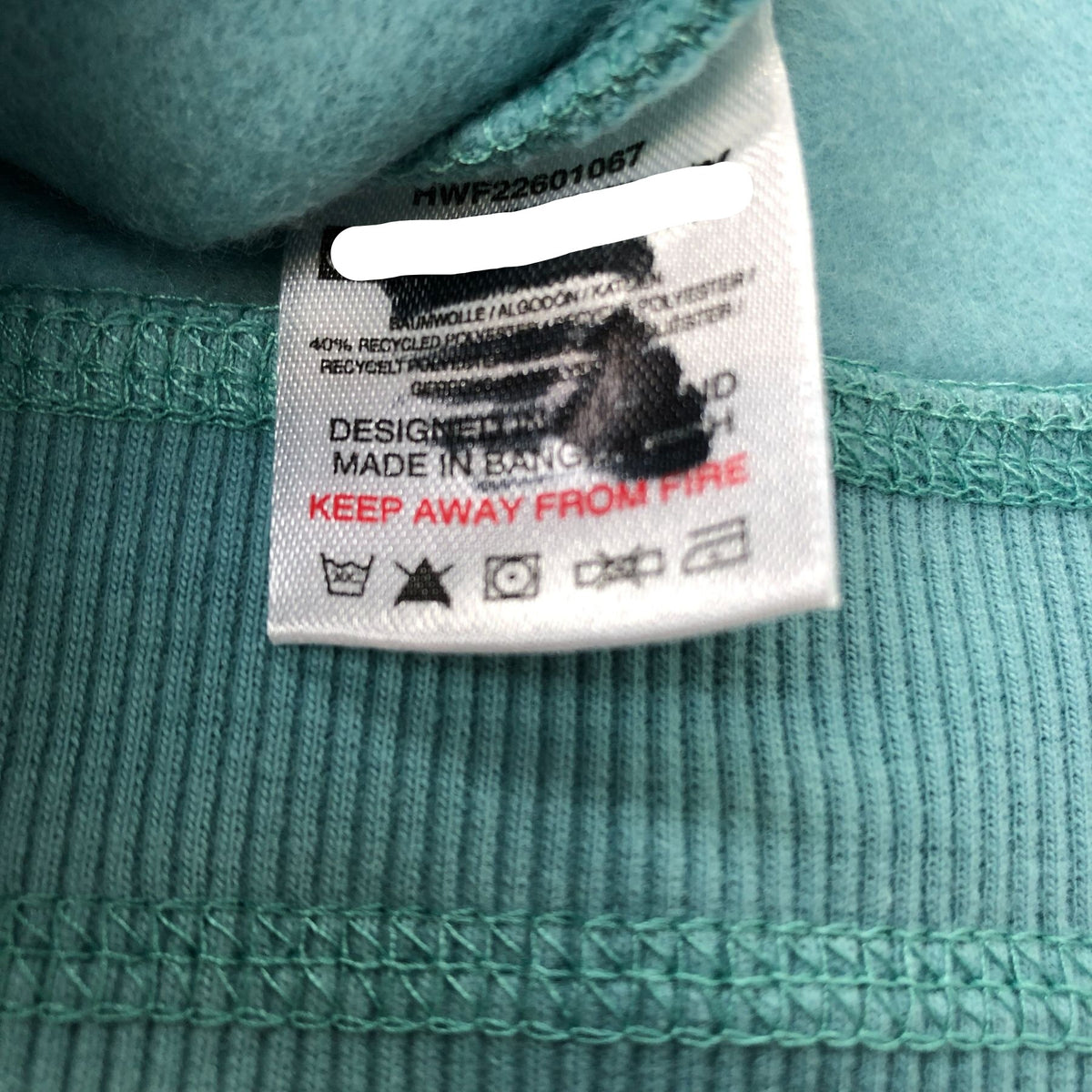 Hoodie Aqua Blue Pull Over Casual Wear Sweatshirt Size 14