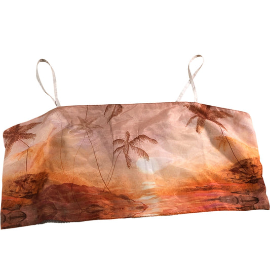 River Island Tropical Sunset Crop Top - Size 18