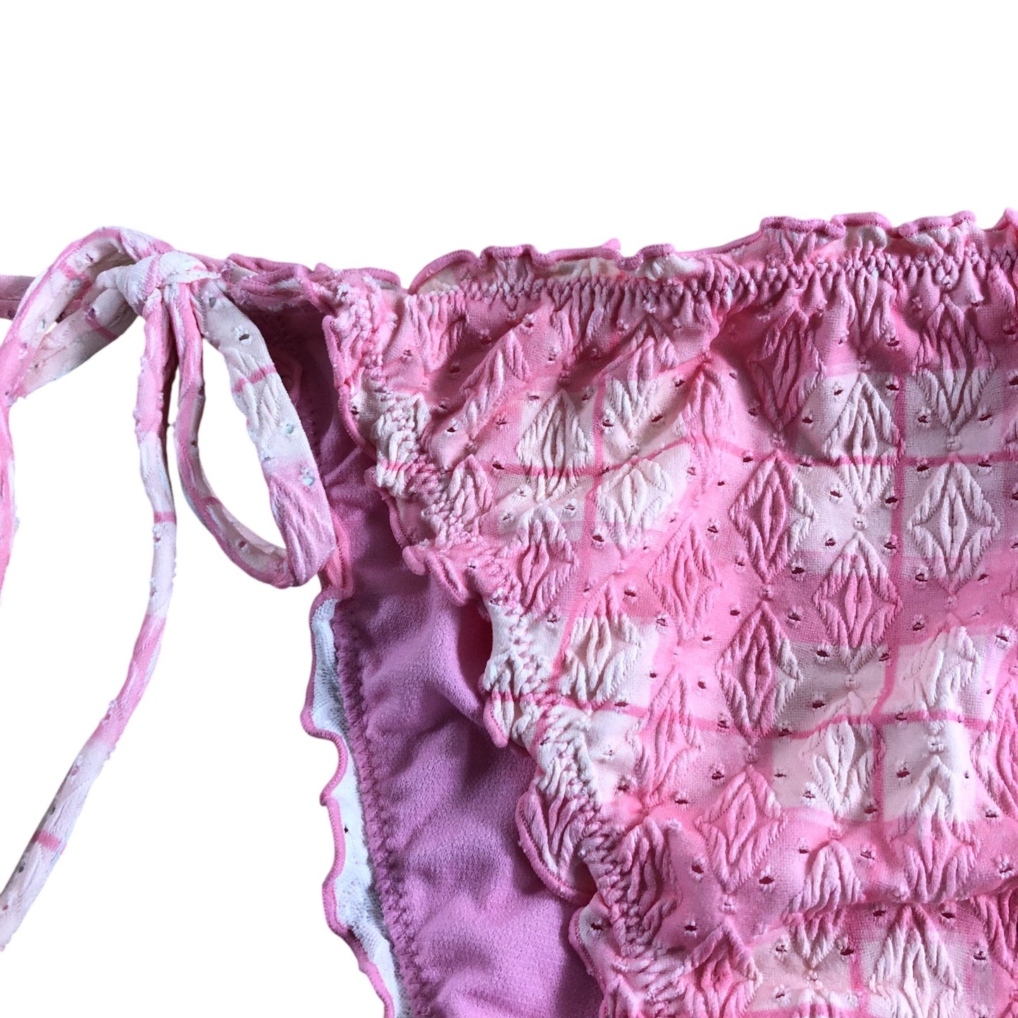 River Island Pink Classic Bikini Bottoms UK14 Women's Adjustable Ties Swimwear