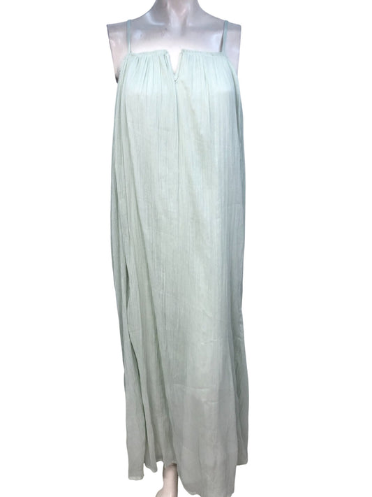 River Island Maxi Dress UK10 Women's Premium Lightweight Blue Long Sleeveless