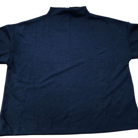 River Island Long Sleeve High Neck Sweater Women's Navy Soft Material Size 10