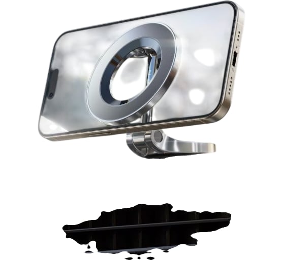 Lisen Magnetic Mobile Phone Stand Holder Car Mount Aluminium Adjustable MagSafe