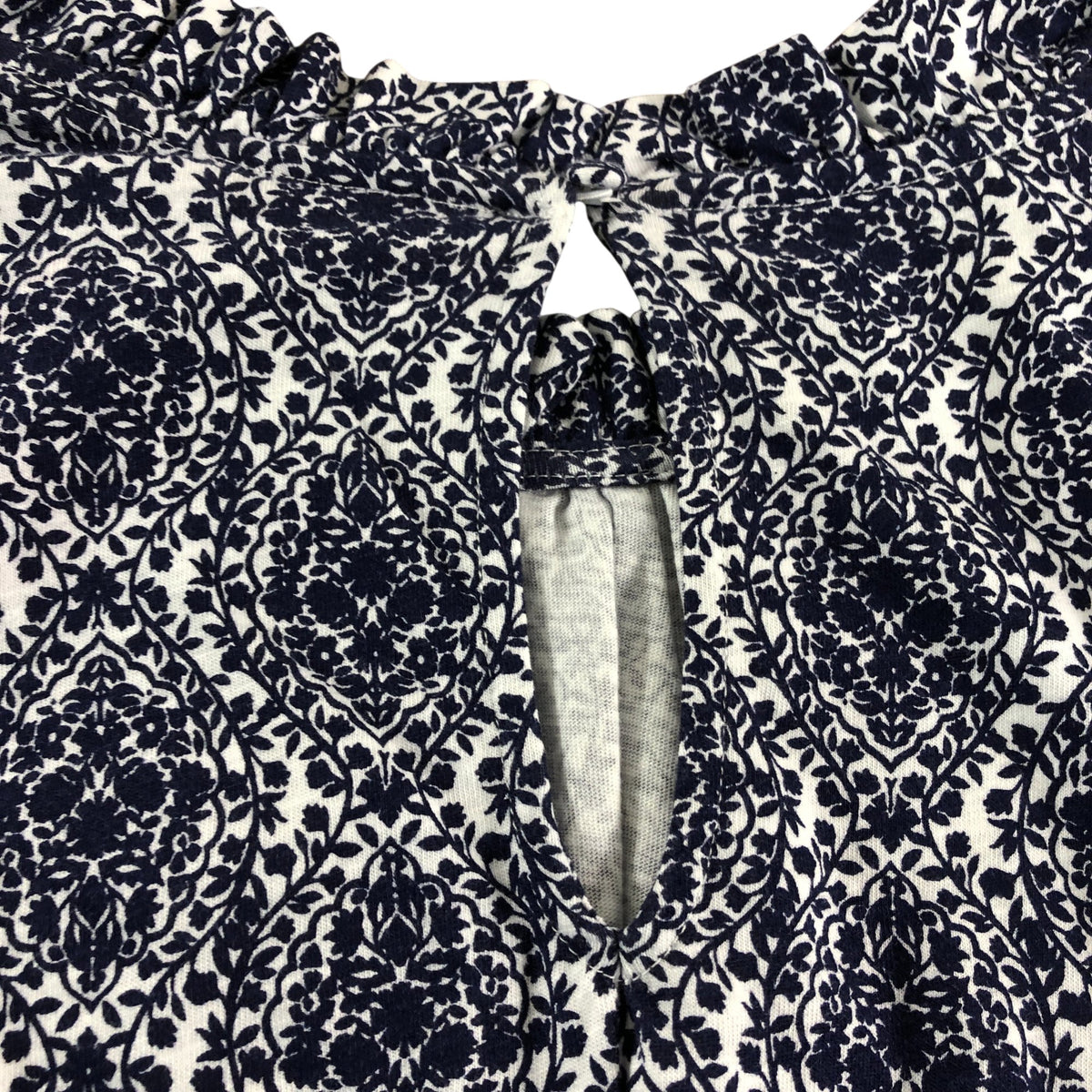 Navy Ruffle Jersey Mini Dress - Size 14
