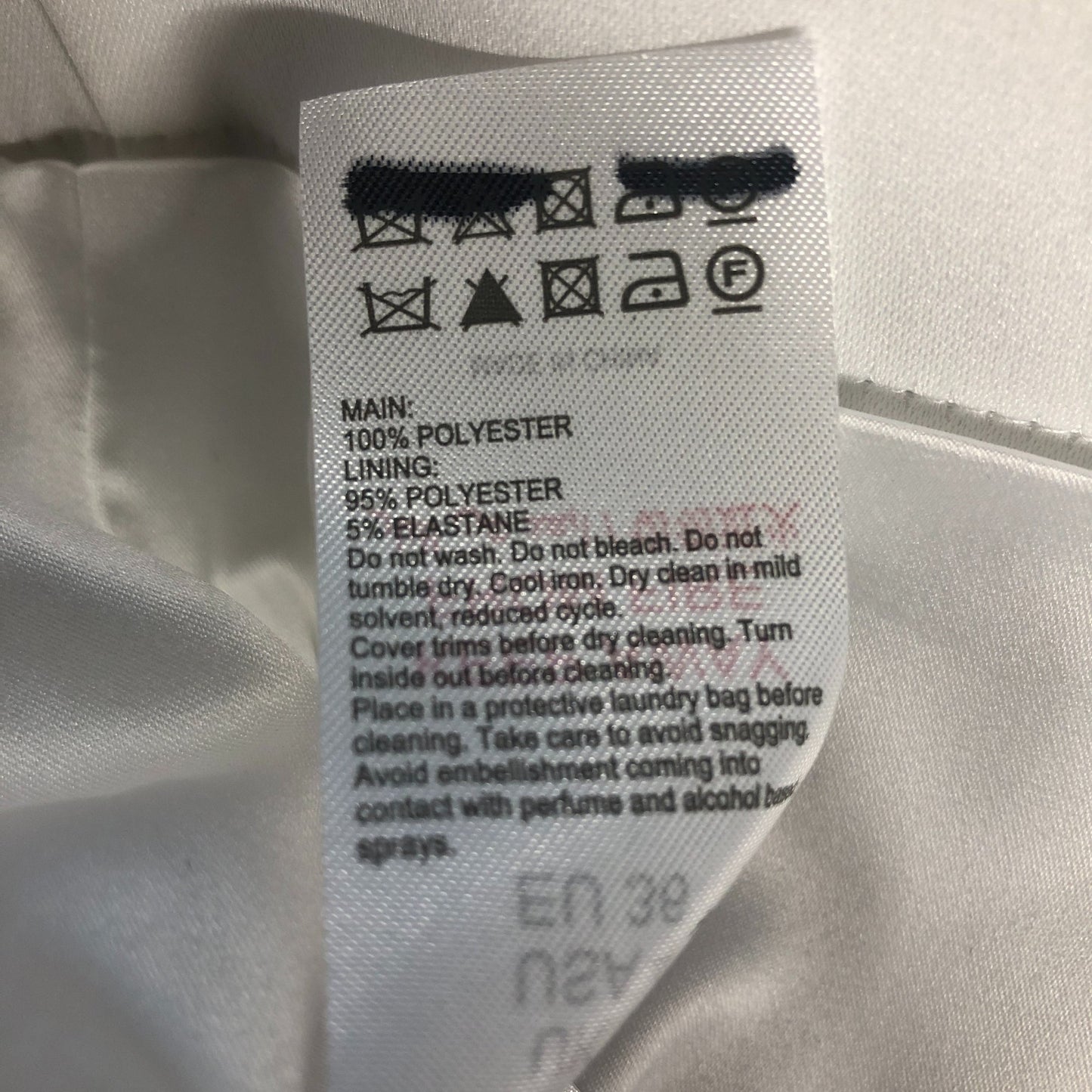 Branded White Blouse Women's Short Sleeve Puff Sleeve Polyester Top UK 8