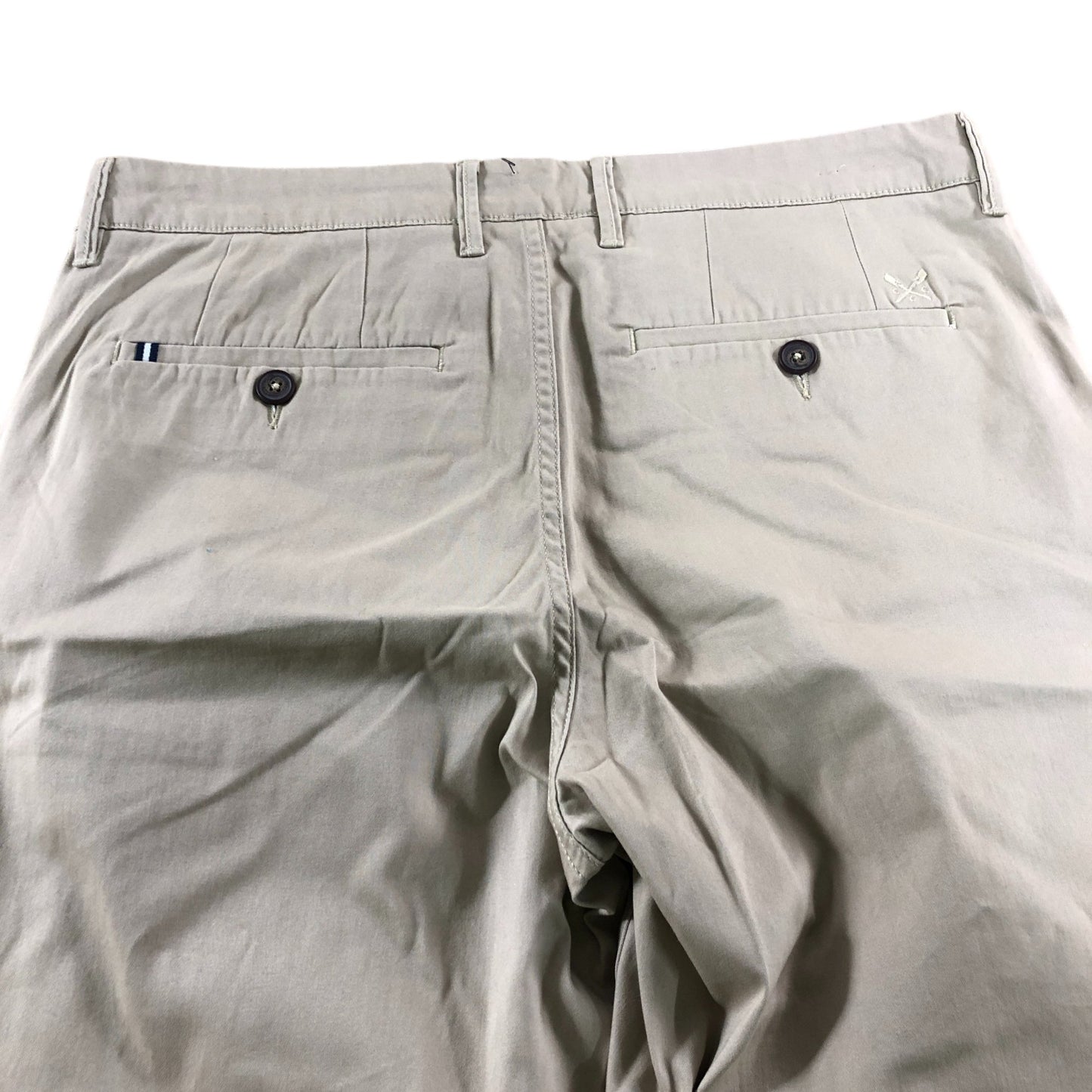 Crew Clothing Company Straight Fit Chinos 32R Men's Casual Trousers Beige