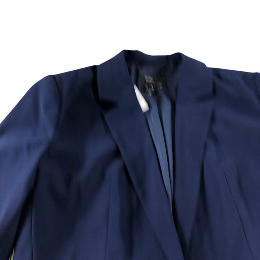 River Island Women's Blazer Size 10 Navy Polyester Long Sleeve Smart Jacket