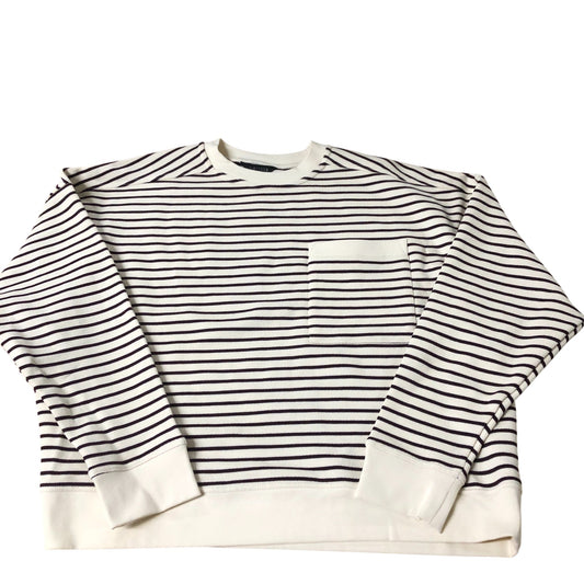 Branded Women's Striped Sweatshirt Cotton Blend Long Sleeve Casual Top UK14