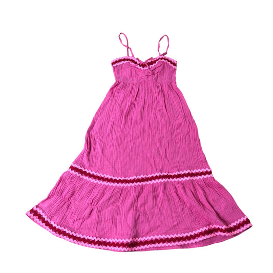 River Island Kids Pink Summer Dress Age 7-8 Years Lightweight Ruffle Design