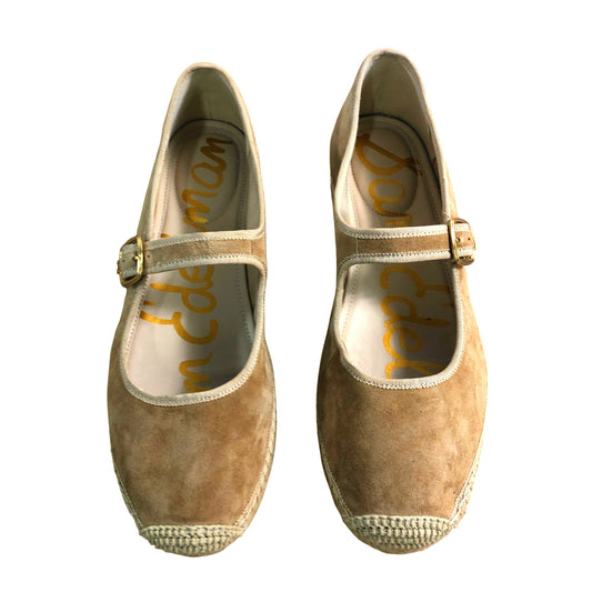 Sam Edelman Mackie UK8 Women's Tan Suede Comfort Flats