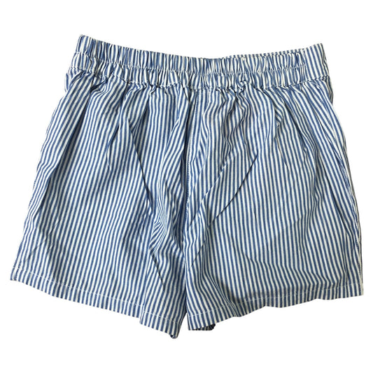 River Island Mini Girls Shorts 3-4 Yrs Blue Striped Lemon Embroidery