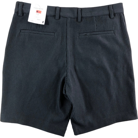River Island Slim Fit Shorts UK34 Men's Black Ribbed Smart Casual Wear