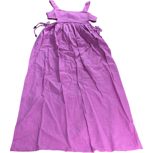 River Island Pink Cut Out Shirred Maxi Dress - Size 6