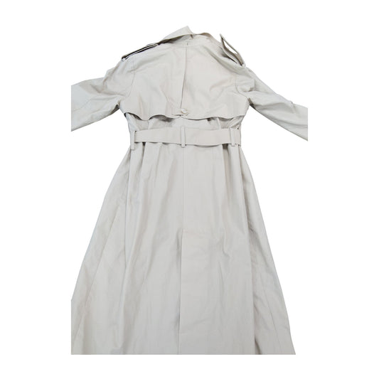 Trench Coat Size 12 Women's Classic Beige Double Breasted Outerwear