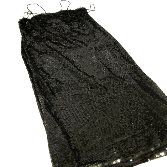 Sequin Midi Dress Women's Evening Party Wear Green Slip UK16