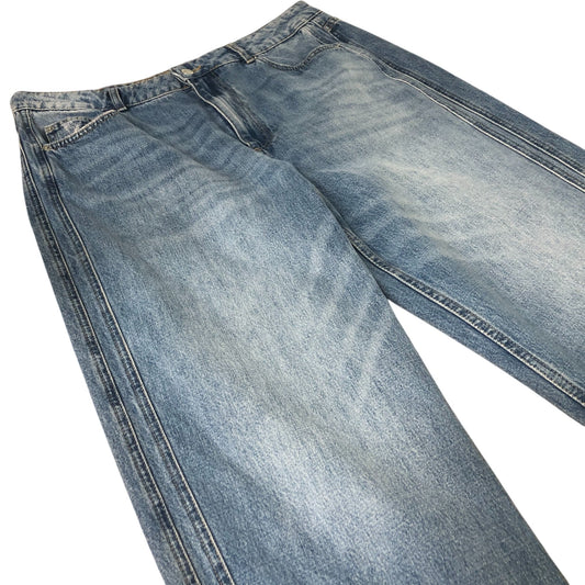 Branded Light Blue Jeans UK16 Women's High Waist Straight Leg Cotton