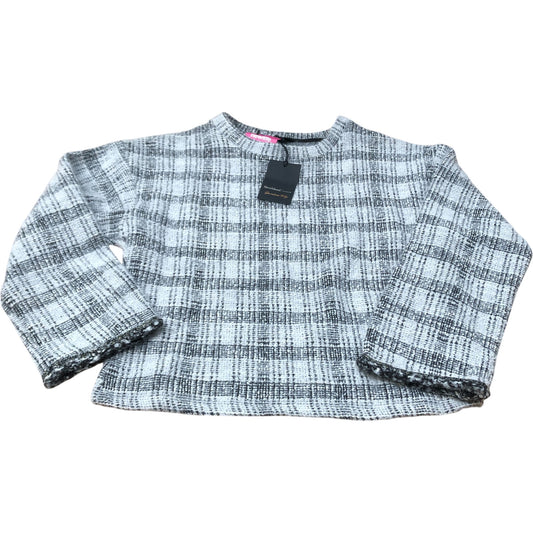 River Island Check Pattern Sweater Women's Long Sleeve Knit Pullover Top