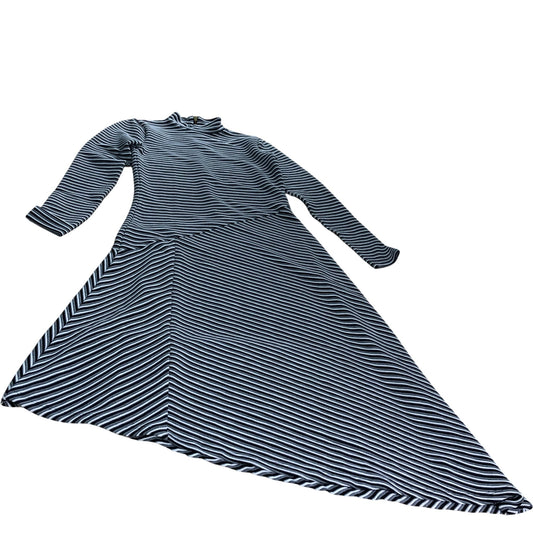 Branded Striped Midi Dress - Size 6