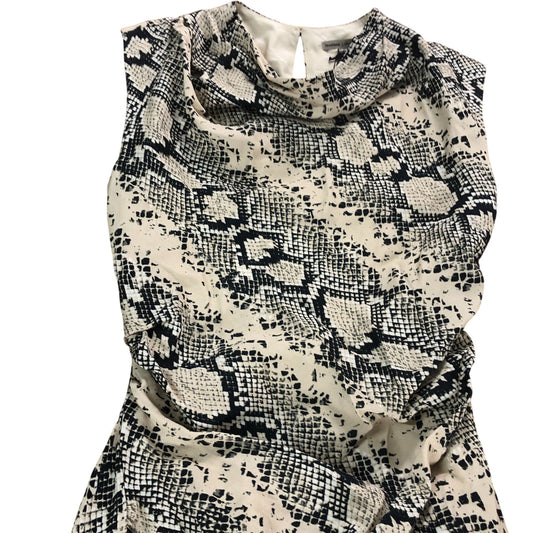 River Island Snake Print Dress UK6 Women's Sleeveless Maxi Beige