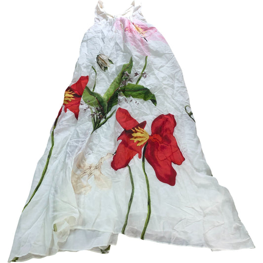 Branded Ivory Floral Print Maxi Dress - Size 16