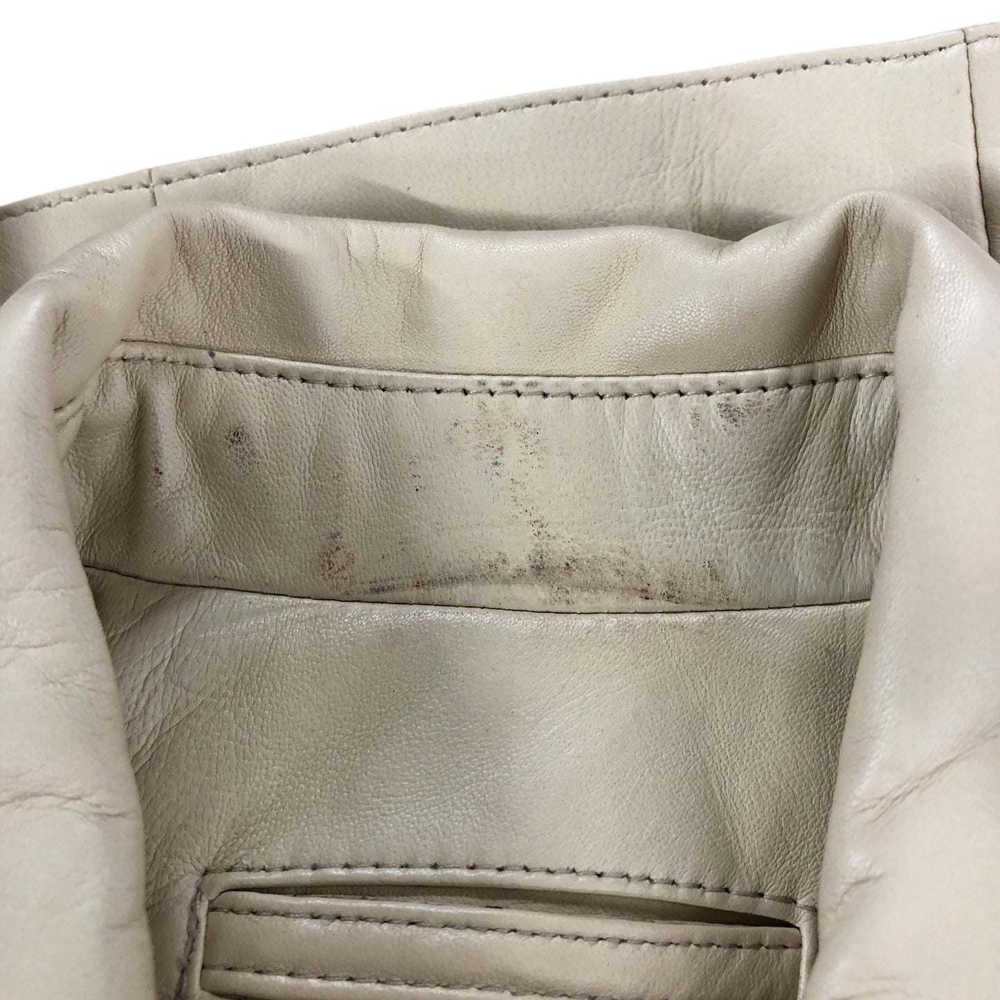 Copenhagen Yellow Leather Scallop Jacket Size XS