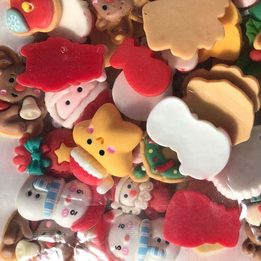 Christmas Themed Cake Toppers Decorating Supplies 60 Pieces