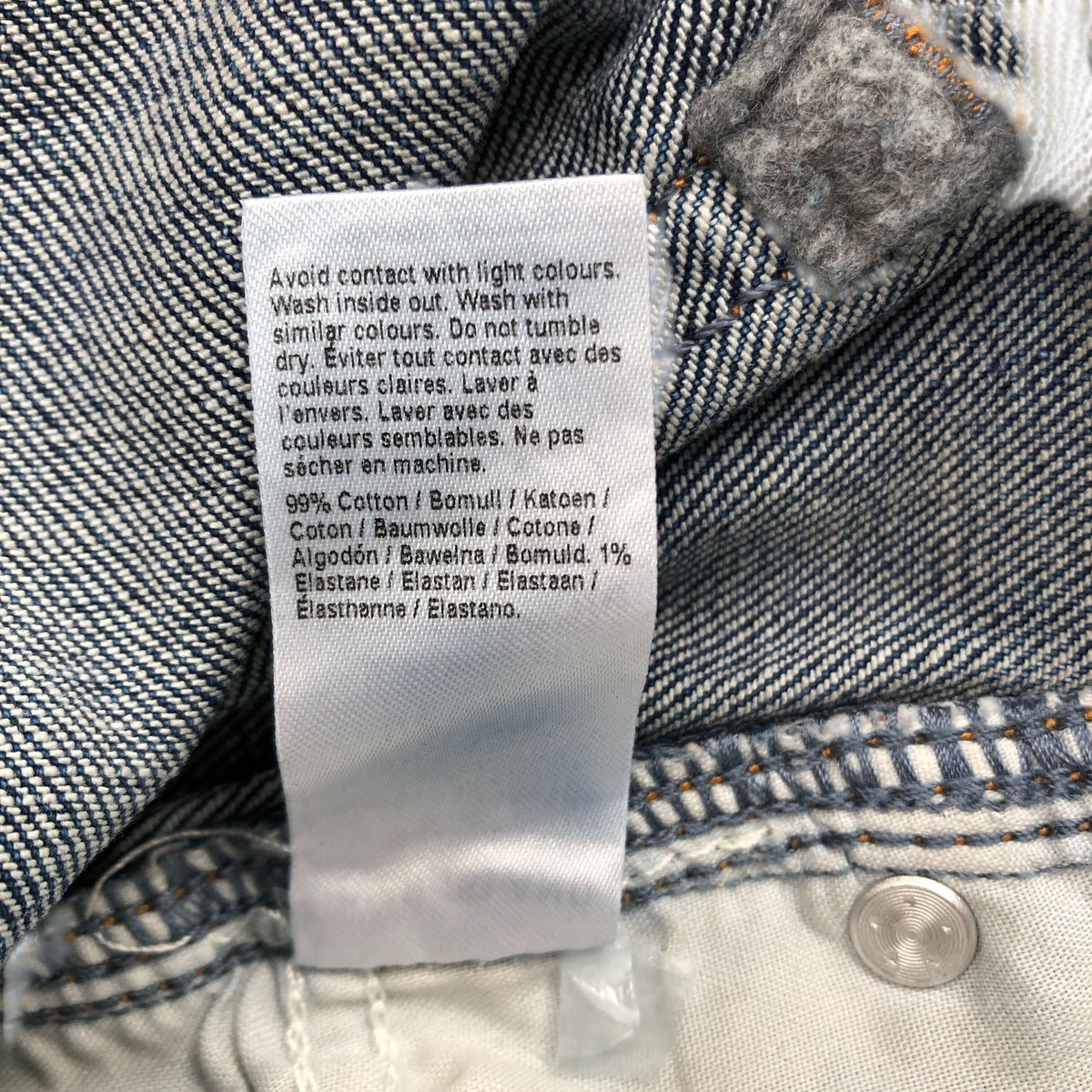 River Island Tapered Men's Jeans Light Blue Denim Cotton Fabric